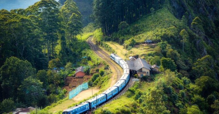 Countryside - Photo Of Railway On Mountain Near Houses