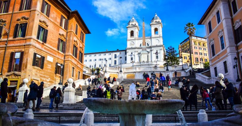 Landmarks - A Stairway On A Church Facade