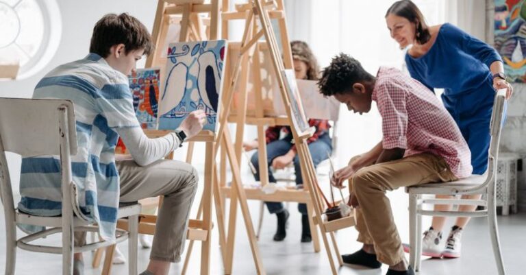 Painters - Children Painting in the Art Class