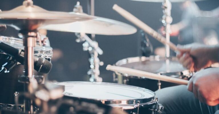 Bands - Tilt Shift Photo of Acoustic Drum Set