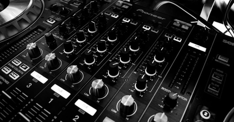 Music - Black and Silver Mixing Board